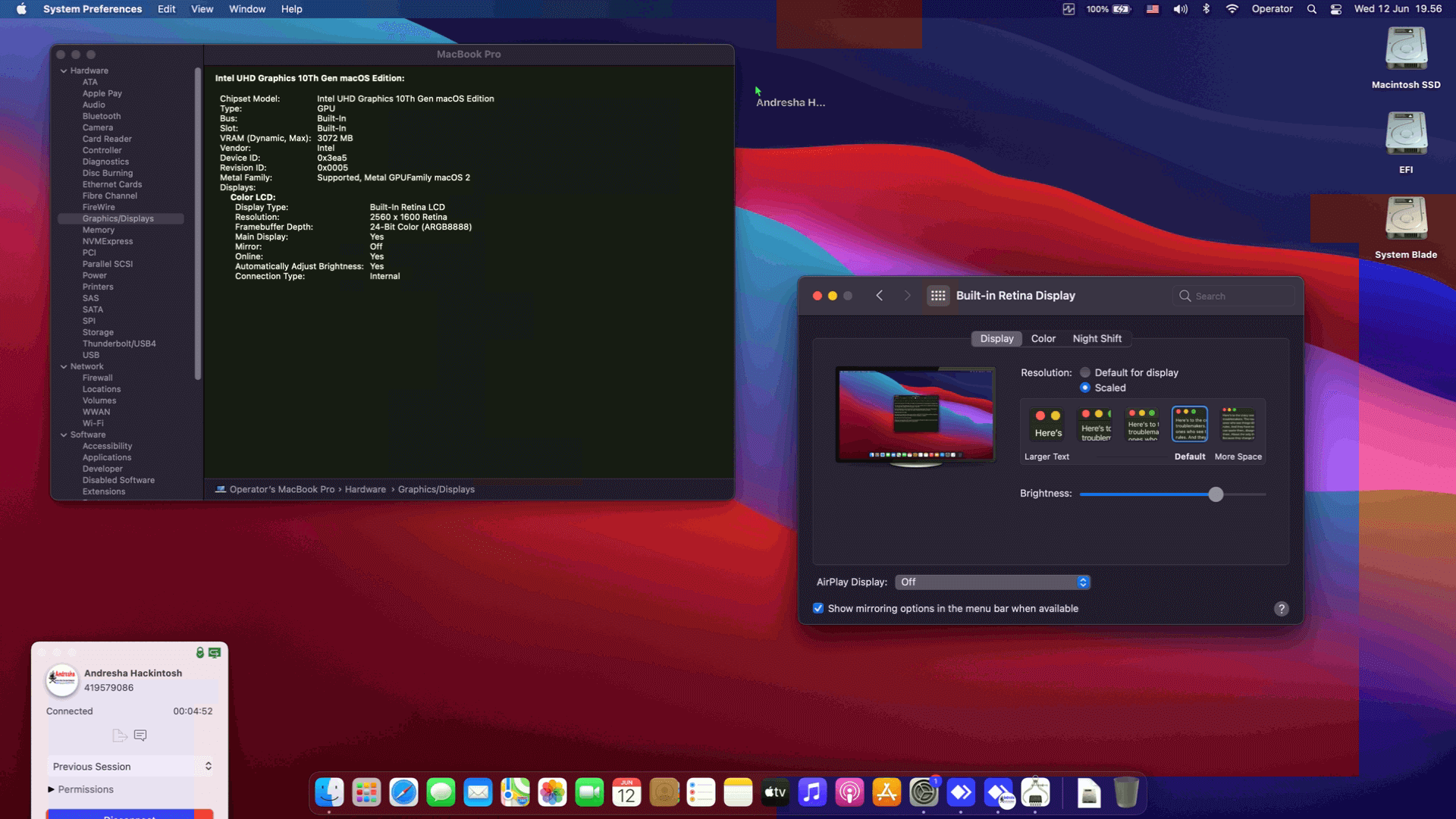 Razer Blade 15 RZ09 03287E72 4K [CometLake   Intel UHD 630 + I2C]   OpenCore 1
